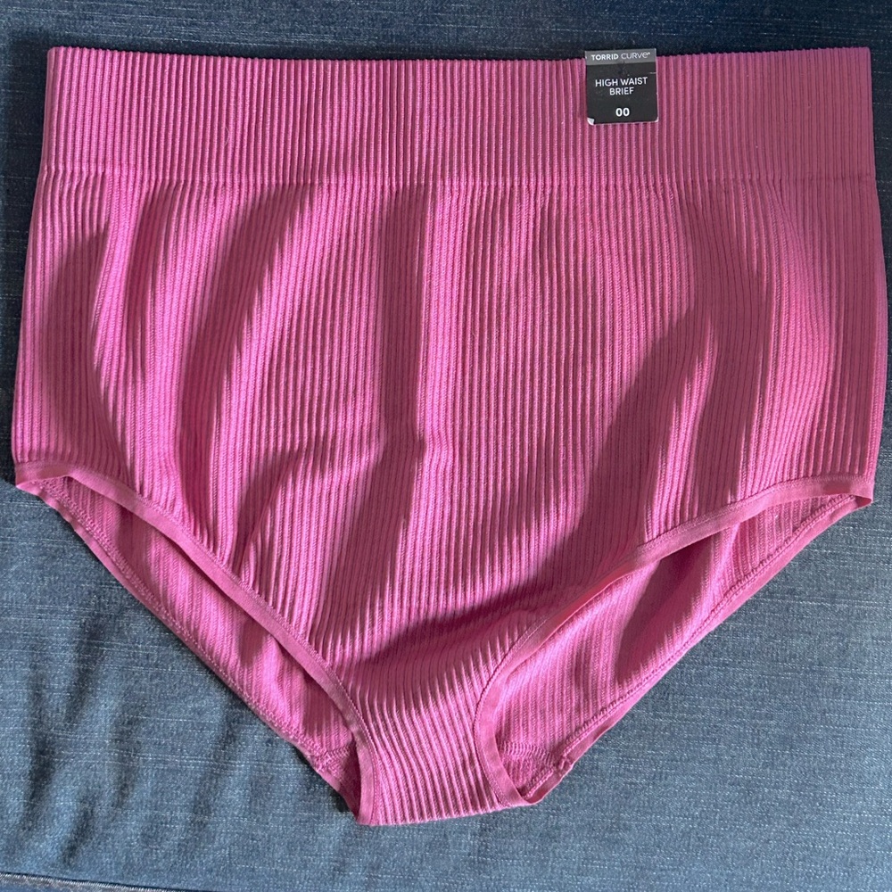 NWT Torrid size 00 ribbed high waist brief panty